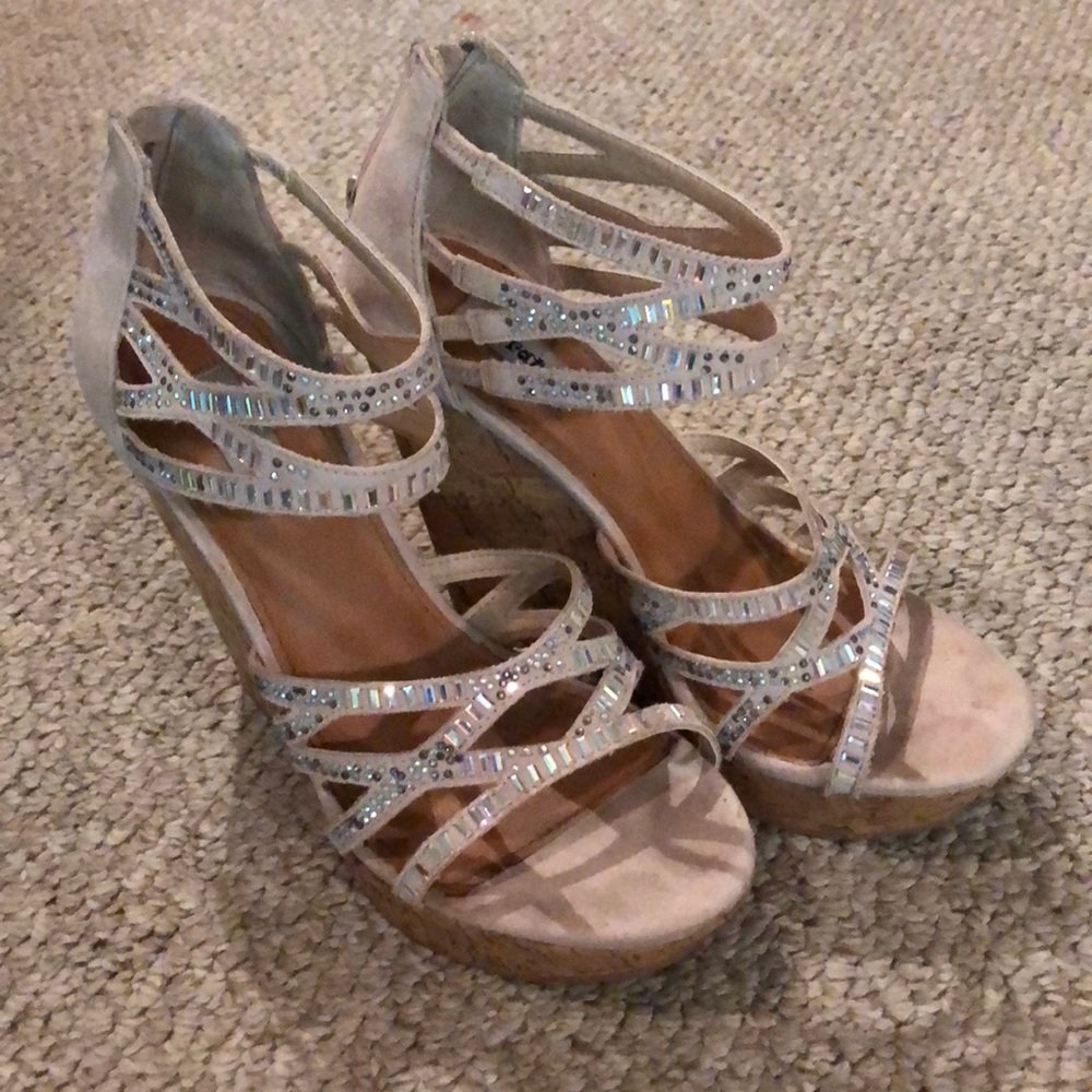 Not Rated Jeweled Wedges
